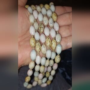 Vintage Mottled Glass Multicolor Beaded Necklace.EUC  Lays At 24 Inches